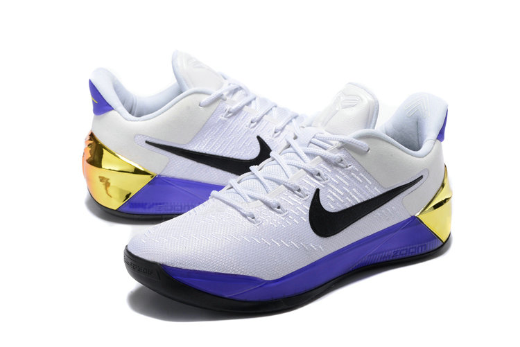 Nike Kobe AD White Black Gold Blue Basketball Shoes